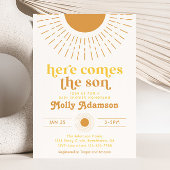 ここ来に息子の男の子の赤ちゃんシャワー招待状 招待状