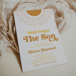 ここ来に息子の男の子の赤ちゃんシャワー招待状 招待状