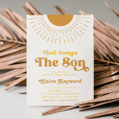 ここ来に息子の男の子の赤ちゃんシャワー招待状 招待状