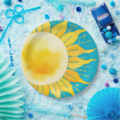 ここ来に息子の男の子ブルーサンシャイン赤ん坊シャワー ペーパープレート (パーティー)