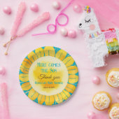 ここ来に息子の男の子ブルーサンシャイン赤ん坊シャワー ペーパープレート (パーティー)