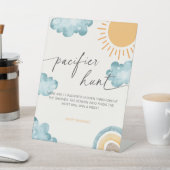 ここ来に息子の赤ちゃんシャワーおしゃれな狩りゲーム 台座サイン (インサイチュ)