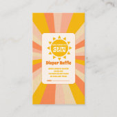 ここ来に息子の赤ちゃんシャワーおむつラッフル エンクロージャーカード (正面)