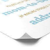 ここ来に息子の赤ちゃんシャワー封筒ステーション ポスター (角)