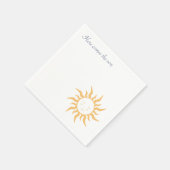 ここ来に息子の赤ちゃんシャワー スタンダードカクテルナプキン (角)