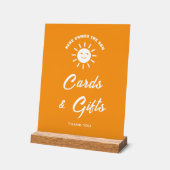 ここ来に息子の赤ん坊のシャワーカードとギフトサイン アクリルサイン (傾斜)