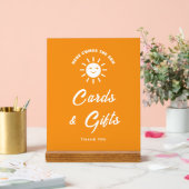 ここ来に息子の赤ん坊のシャワーカードとギフトサイン アクリルサイン (ウェディング)