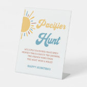 ここ来に息子の赤ん坊シャワーおしゃれな狩り 台座サイン (正面)