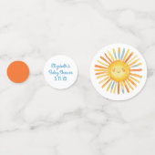 ここ来に息子の赤ん坊シャワーのテーブル紙吹雪 コンフェッティ (正面)