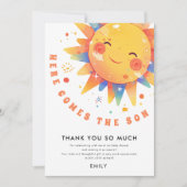 ここ来に息子の赤ん坊シャワーサンキューカード 招待状 (正面)