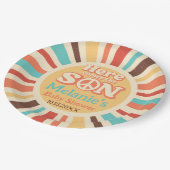 ここ来に息子の赤ん坊シャワーパーティー ペーパープレート (アングル)