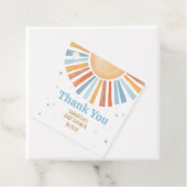 ここ来に息子の赤ん坊シャワー広場のメッセージカード フェイバータグ (インサイチュ)