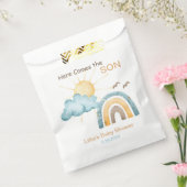 ここ来に息子の赤ん坊シャワー紙プレート フェイバーバッグ (封をした状態)