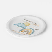 ここ来に息子の赤ん坊シャワー紙プレート ペーパープレート (アングル)