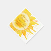 ここ来に息子の黄色の太陽の赤ん坊シャワー スタンダードカクテルナプキン (角)