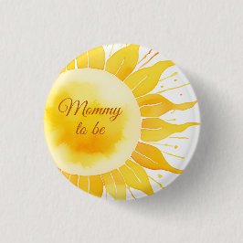 ここ来に息子の黄色の太陽の赤ん坊シャワー 缶バッジ