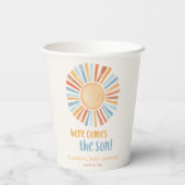 ここ来に息子サンシャイン男の子シャワー 紙コップ (裏面)