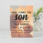 ここ来に息子サンシャイン赤ちゃんシャワーの招待 招待状 (スタンド正面)