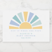 ここ来に息子サンシャイン赤ちゃんシャワー スパークリングワインラベル (シングルラベル)