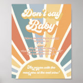 ここ来に息子サン赤ん坊シャワーベビーと言わない ポスター (正面)