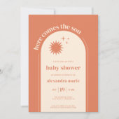 ここ来に息子テラコッタボホベイビーシャワー 招待状 (正面)