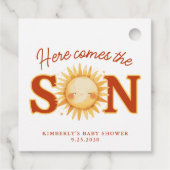 ここ来に息子ボホサンシャインかわいい赤ちゃんシャワー フェイバータグ (裏面)