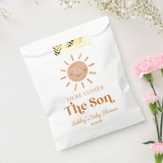 ここ来に息子ボホボヘミアンレトロベビーシャワー フェイバーバッグ (封をした状態)
