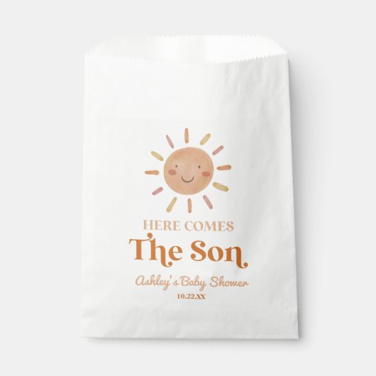 ここ来に息子ボホボヘミアンレトロベビーシャワー フェイバーバッグ (正面)