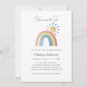 ここ来に息子レインボーサンシャインベビーシャワー 招待状 (正面)