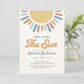 ここ来に息子レトロサンシャインベビーシャワー 招待状 (スタンド正面)