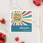 ここ来に息子レトロサンベイビーシャワー スタンダードカクテルナプキン (インサイチュ)