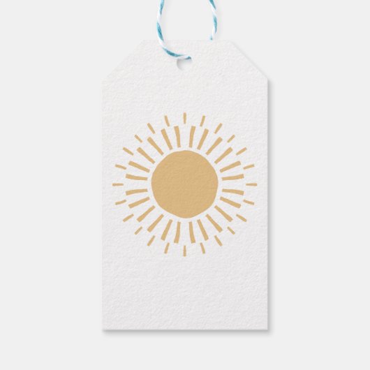 ここ来に息子レトロボホ男の子ベビースシャワー ギフトタグ (裏面)