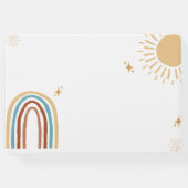 ここ来に息子レトロボホ男の子ベビースシャワー ゲストブック (裏面)