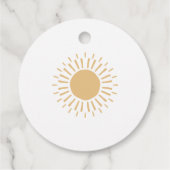 ここ来に息子レトロボホ男の子ベビースシャワー フェイバータグ (裏面)