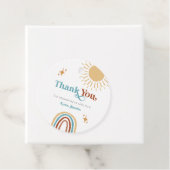 ここ来に息子レトロボホ男の子ベビースシャワー フェイバータグ (インサイチュ)