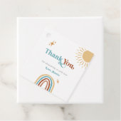 ここ来に息子レトロボホ男の子ベビースシャワー フェイバータグ (インサイチュ)