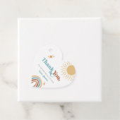 ここ来に息子レトロボホ男の子ベビースシャワー フェイバータグ (インサイチュ)