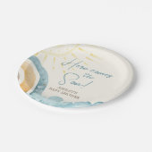 ここ来に息子レトロ赤ちゃんシャワー ペーパープレート (アングル)