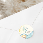 ここ来に息子レトロ赤ちゃんシャワー ラウンドシール