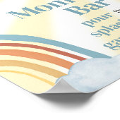 ここ来に息子レトロ赤ん坊シャワー母オサバー ポスター (角)