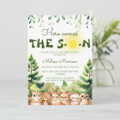 ここ来に息子男の赤ちゃんシャワー 招待状 (スタンド正面)