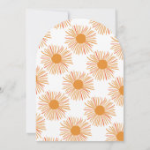 ここ来に息子bohoアーチ太陽の男の子の赤ちゃんシャワー 招待状 (裏面)