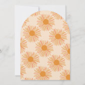 ここ来に息子bohoアーチ太陽の男の子の赤ちゃんシャワー 招待状 (裏面)