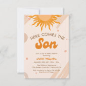ここ来に息子boho sunshine baby shower 招待状 (正面)