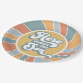 ここ来に息子Groovyレトロサン赤ちゃんシャワー ペーパープレート (アングル)