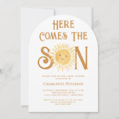 ここ来にSon Sunshine Baby Shower Arch 招待状 (正面)