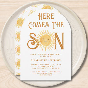 ここ来にSon Sunshine Baby Shower Arch 招待状