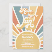 ここ来のおもしろいボホサンシャインバースデーパーティー 招待状 (正面)