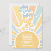 ここ来のおもしろいボホサンシャインバースデーパーティー 招待状 (正面)