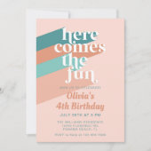 ここ来のおもしろいレトロボホバースデーパーティー 招待状 (正面)